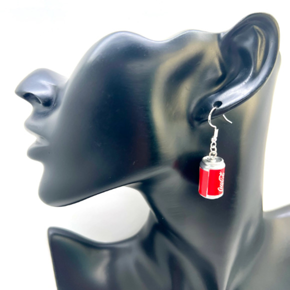 Coke Can Earrings - Coca Cola Earrings - Coke Earrings - Drink Earrings - Picture 9 of 9